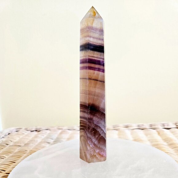 Unique Rainbow Fluorite Tower – Focus + Flow
